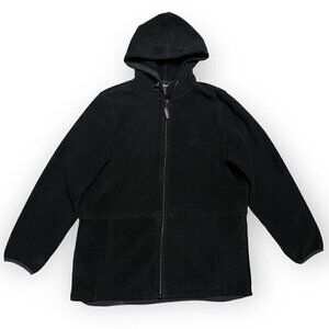 Woolrich Vintage Y2K FLEECE Full-Zip Outdoor Hooded Designer Jacket Womens Large